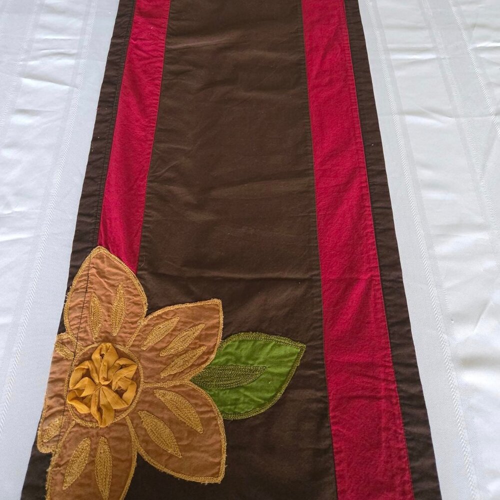 Pier 1 Imports Brown Table Runner/Aari Window Panel
